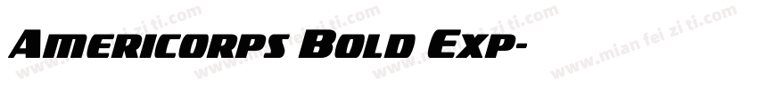 Americorps Bold Exp字体转换